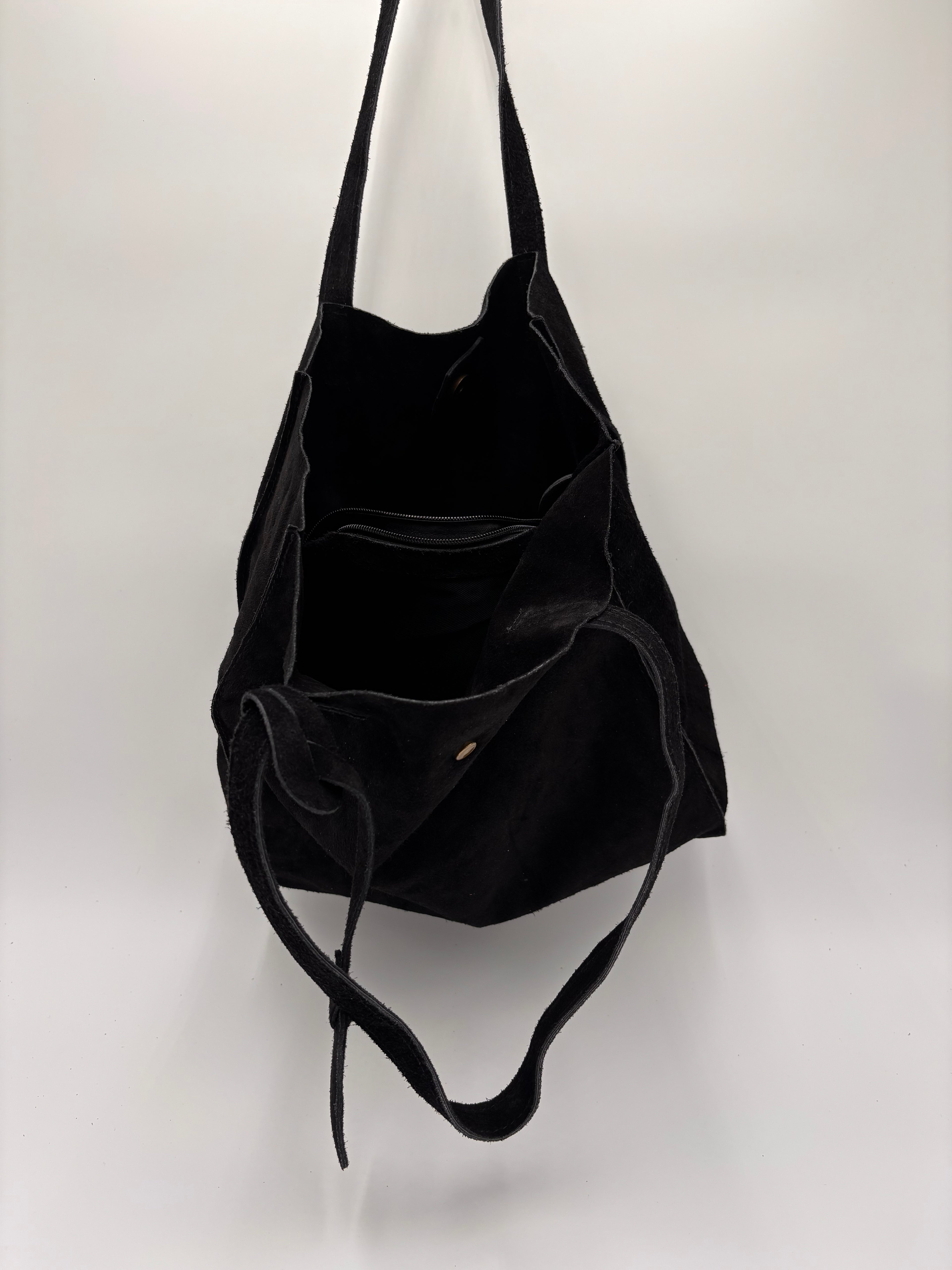 Mala saco camurça preto