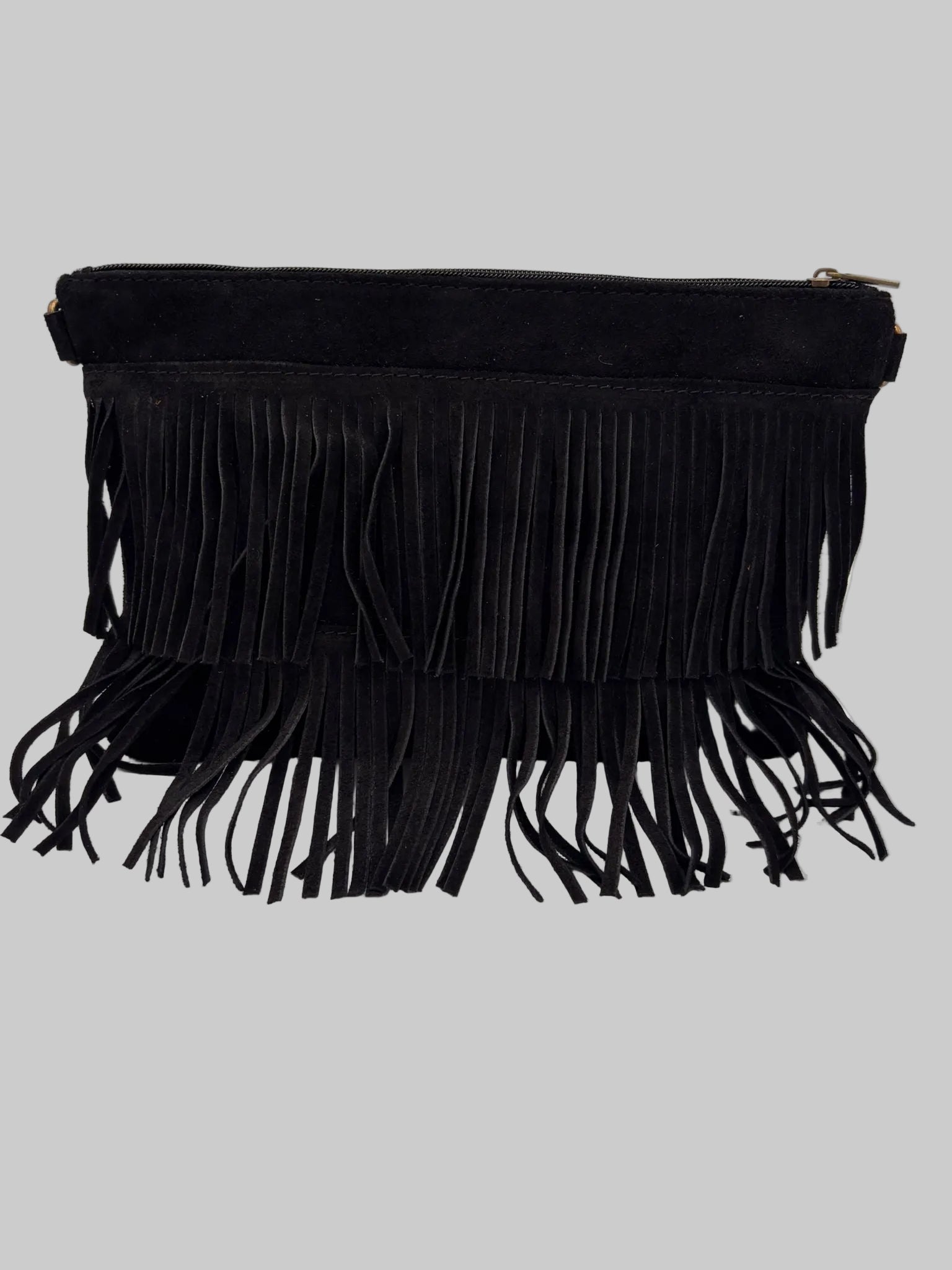 Mala/Clutch em Camurça Preto