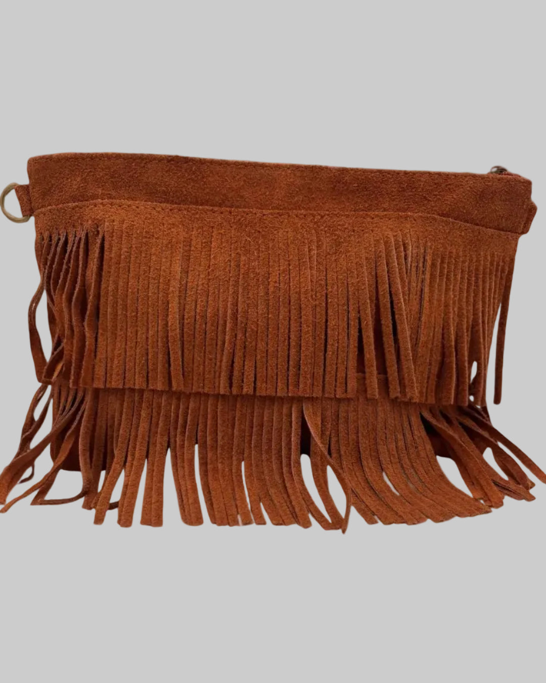 Mala/Clutch em Camurça Camel