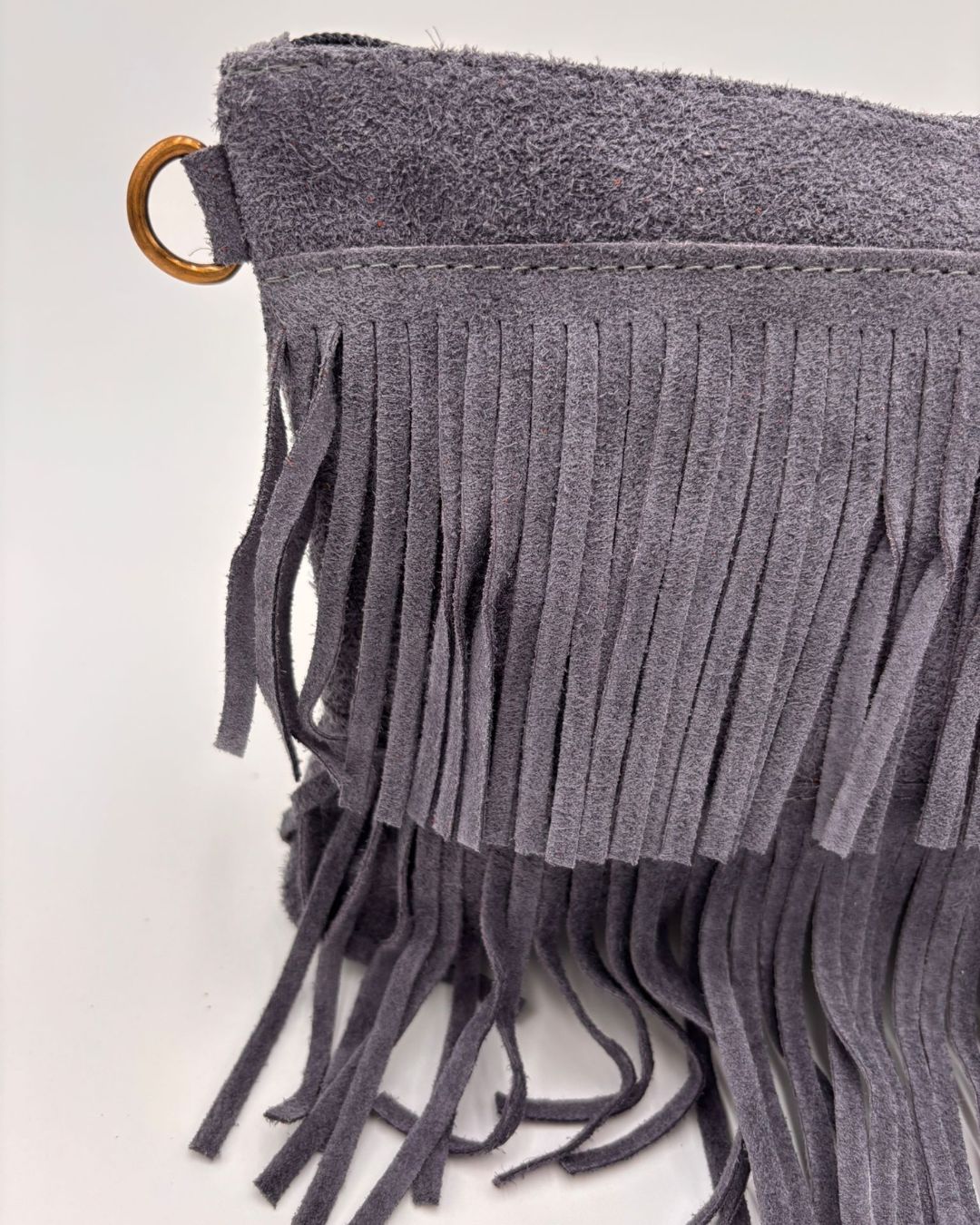 Mala/Clutch em Camurça Cinza