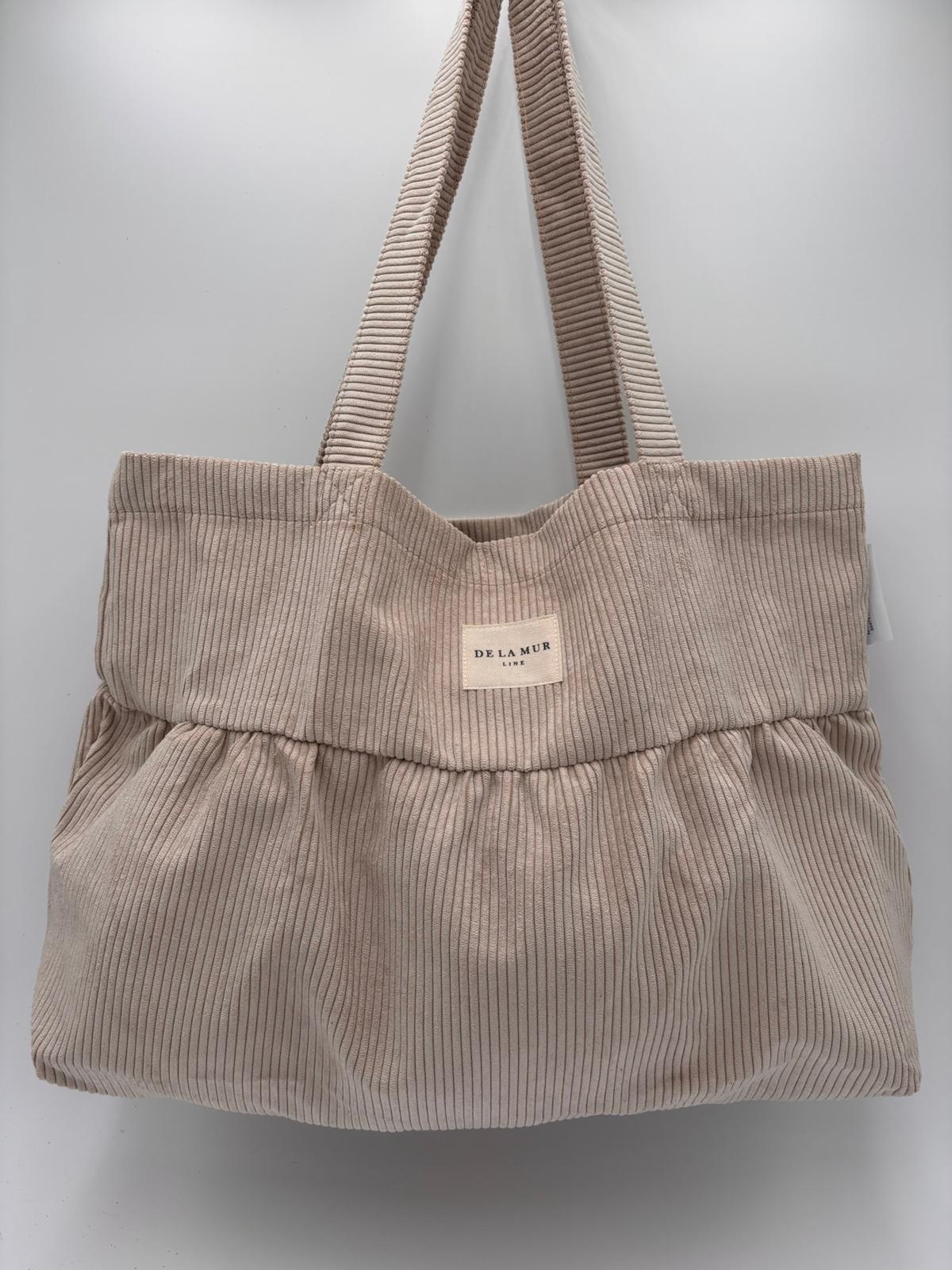 Saco Tote em Tecido Bege