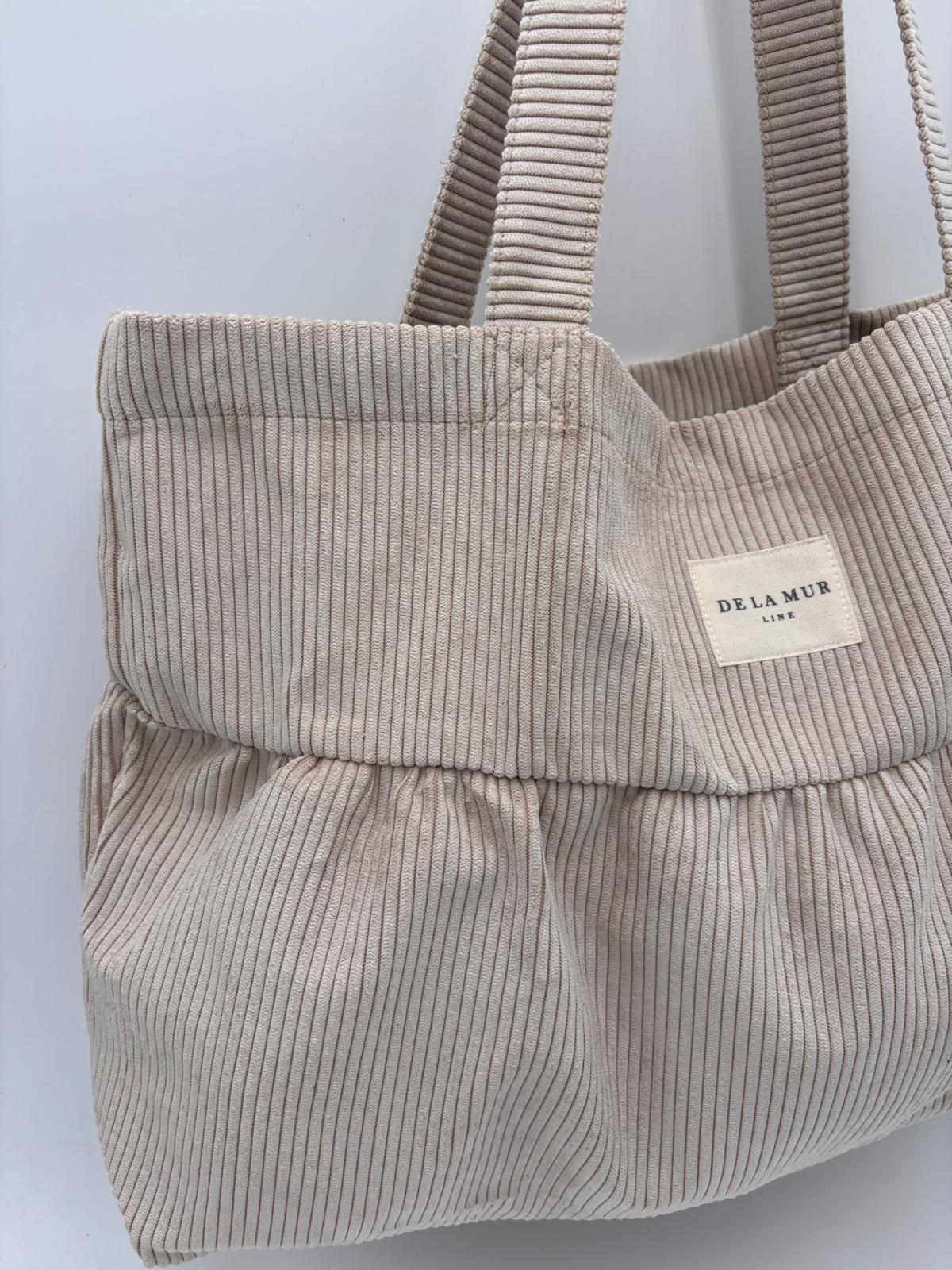 Saco Tote em Tecido Bege