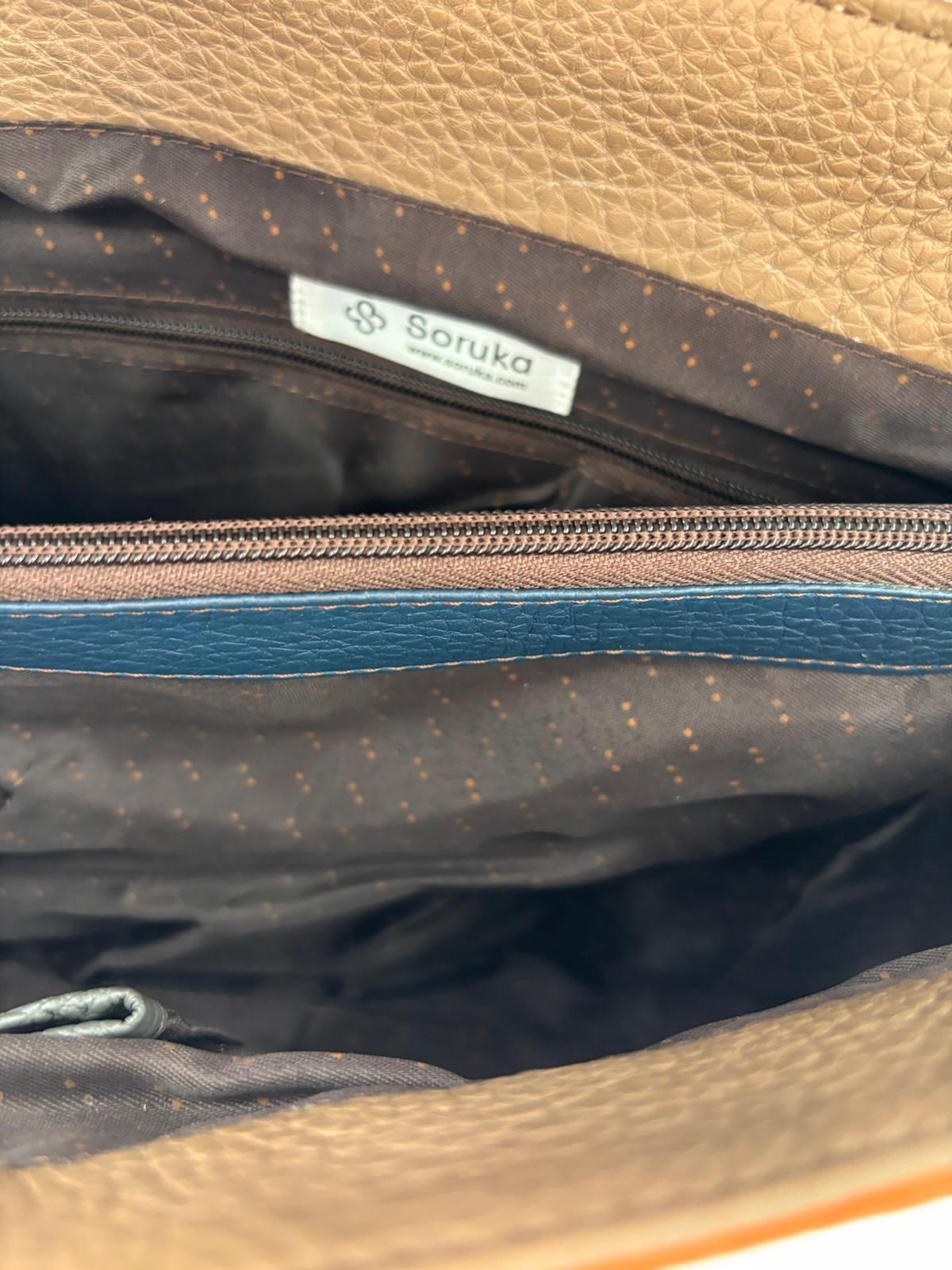 Mala Animal Print Couro Laranja