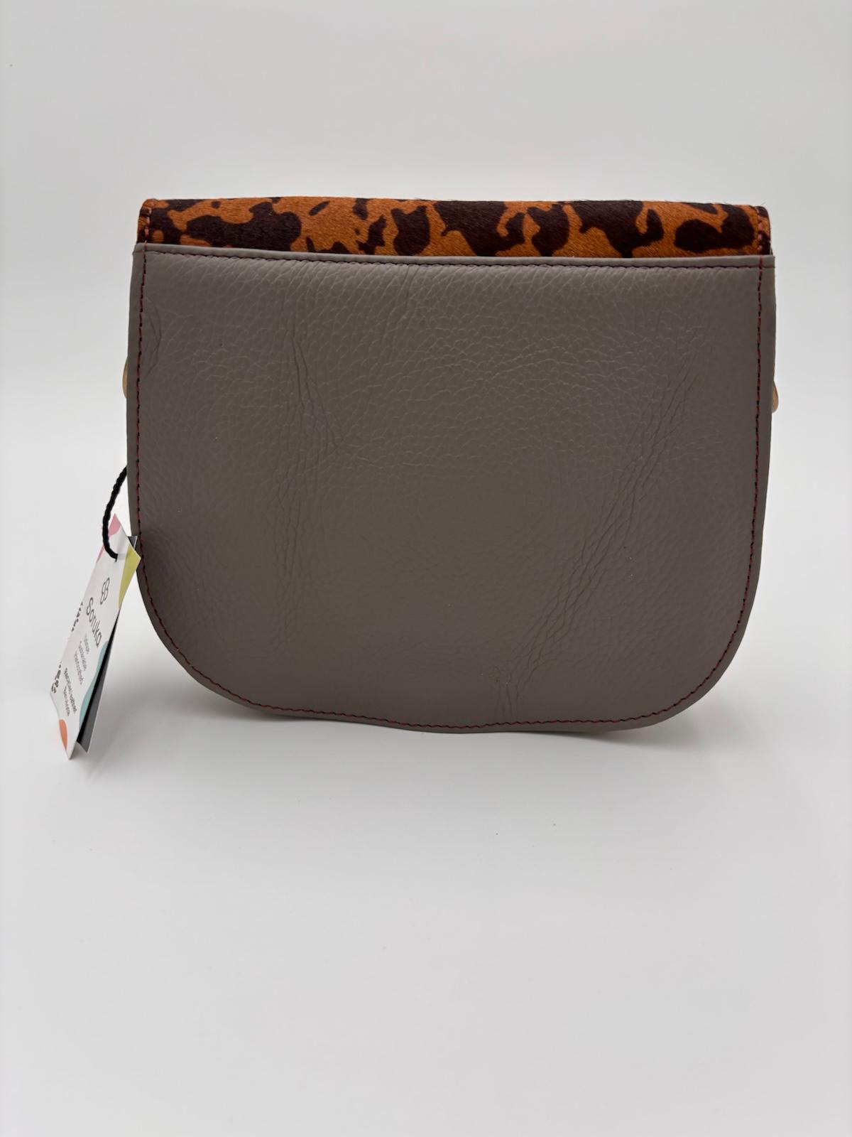 Mala Animal Print Camurça Mostarda