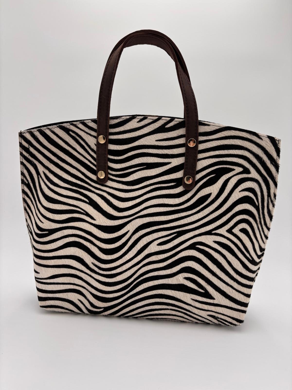 Mala Zebra Couro Castanho