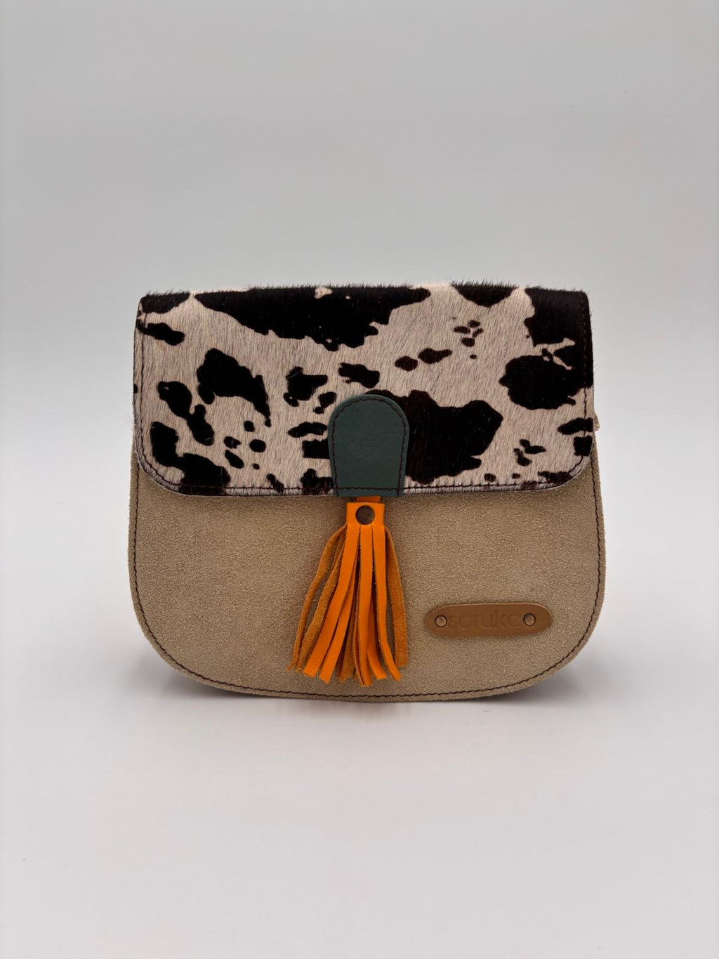 Mala Animal Print Camurça Verde Seco Claro