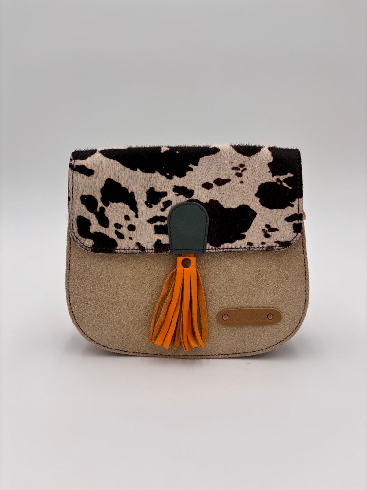 Mala Animal Print Camurça Verde Seco Claro