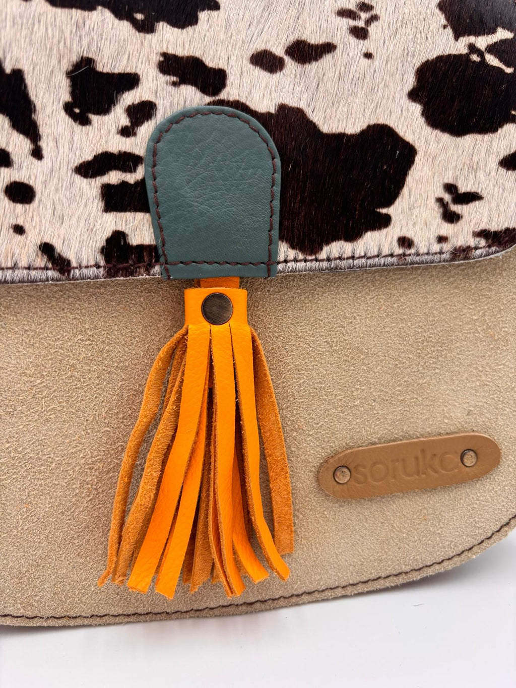 Mala Animal Print Camurça Verde Seco Claro