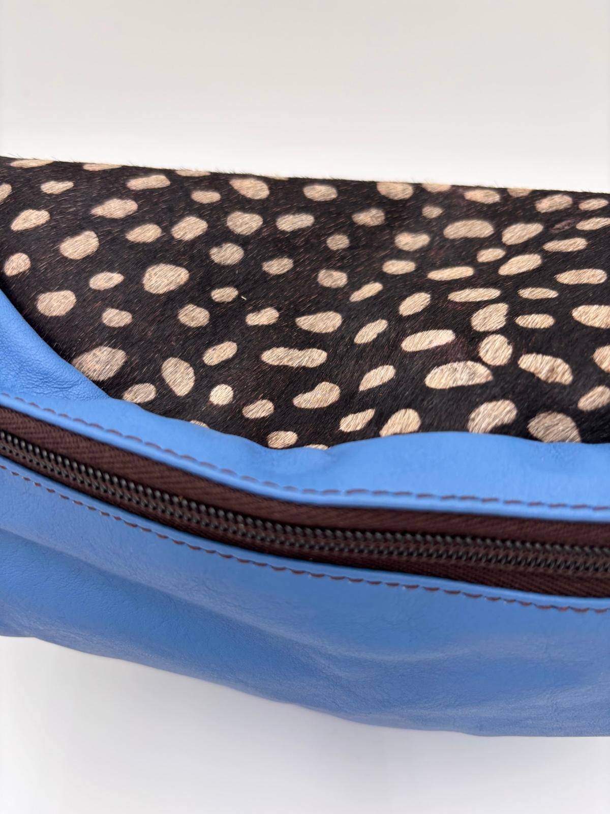 Bolsa de Cintura Animal Print Azul