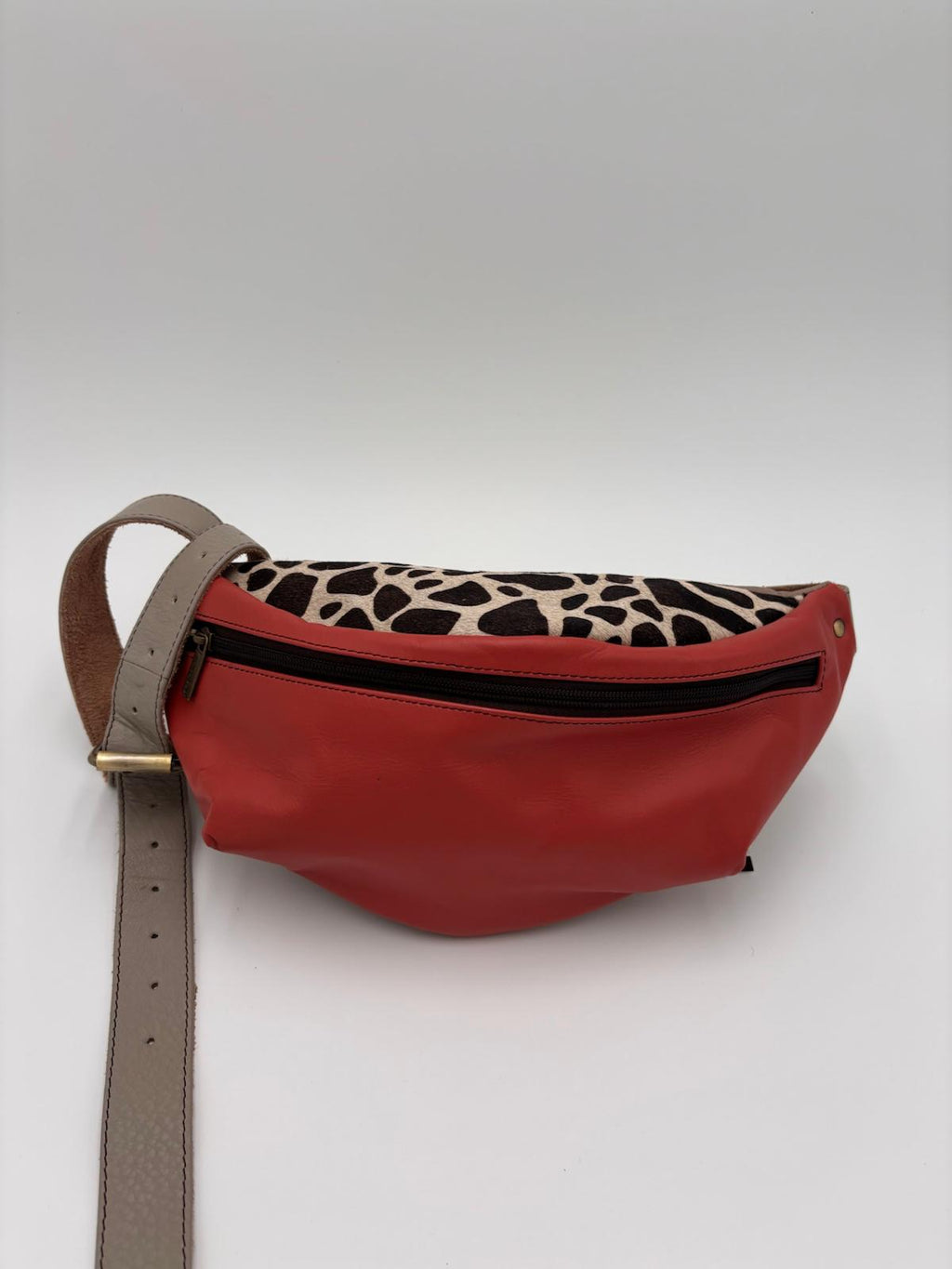Bolsa de Cintura Animal Print Vermelho