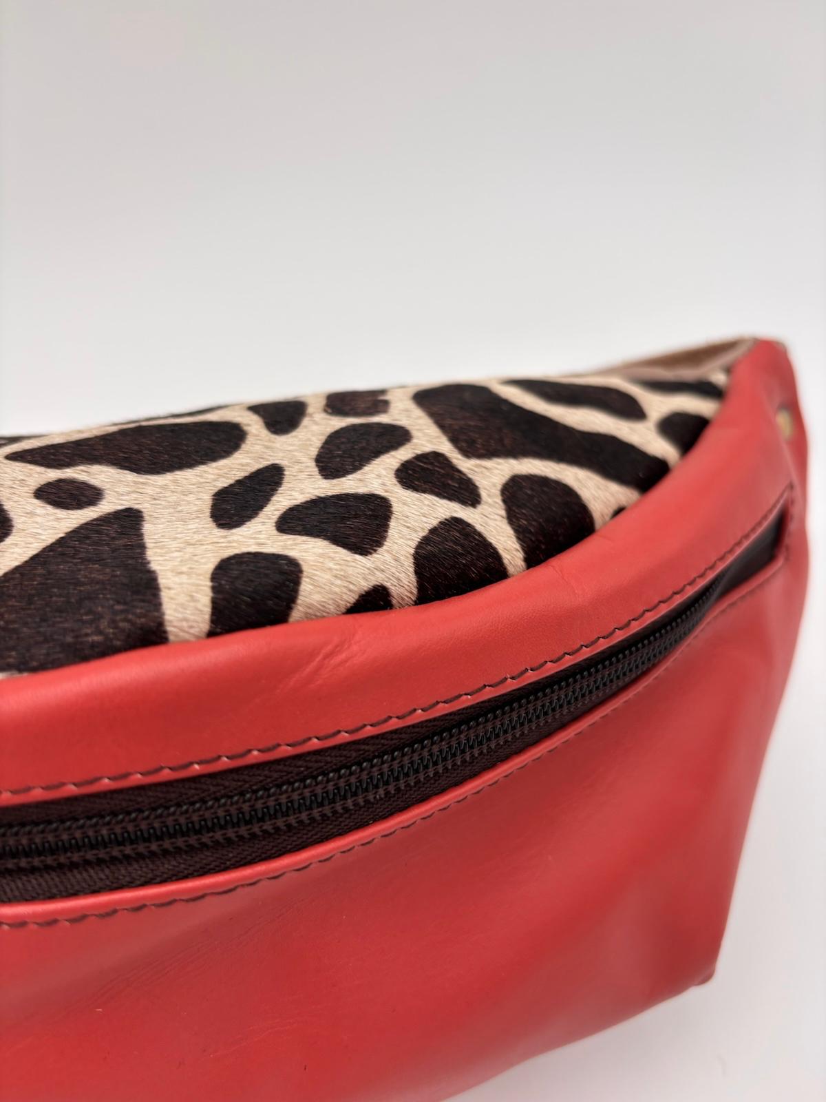 Bolsa de Cintura Animal Print Vermelho