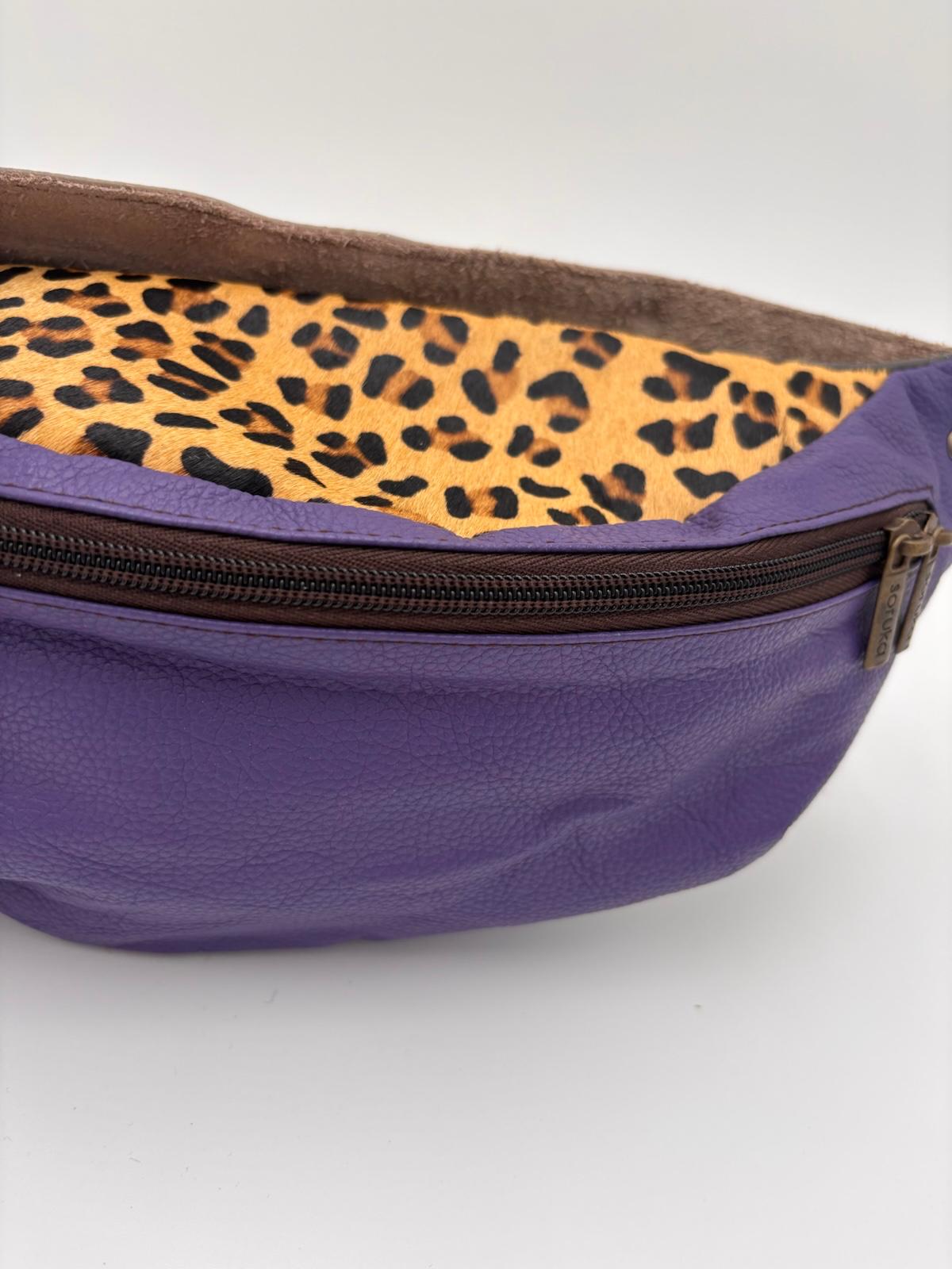 Bolsa de Cintura Animal Print Roxo