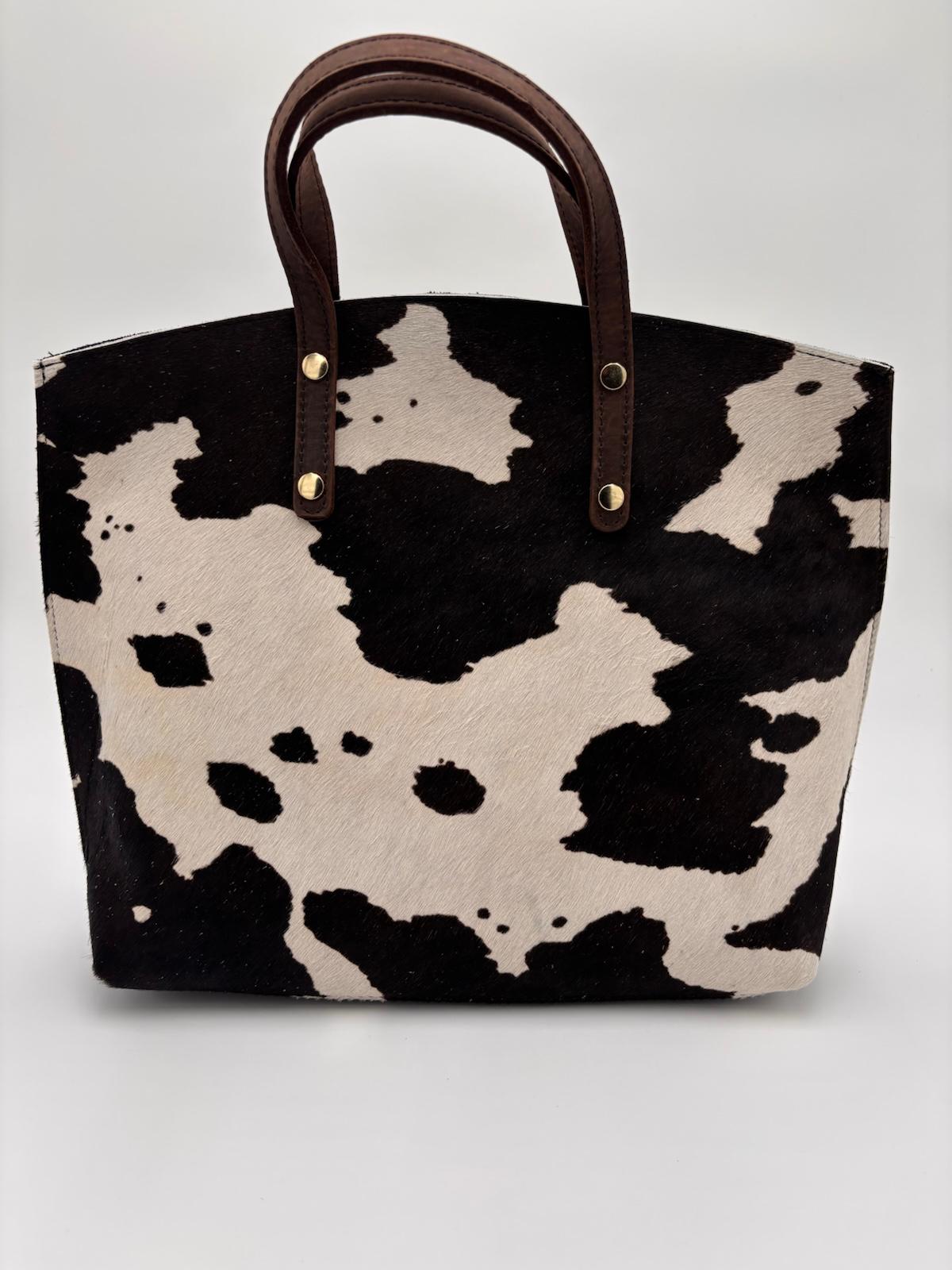 Mala Animal Print Couro Castanho