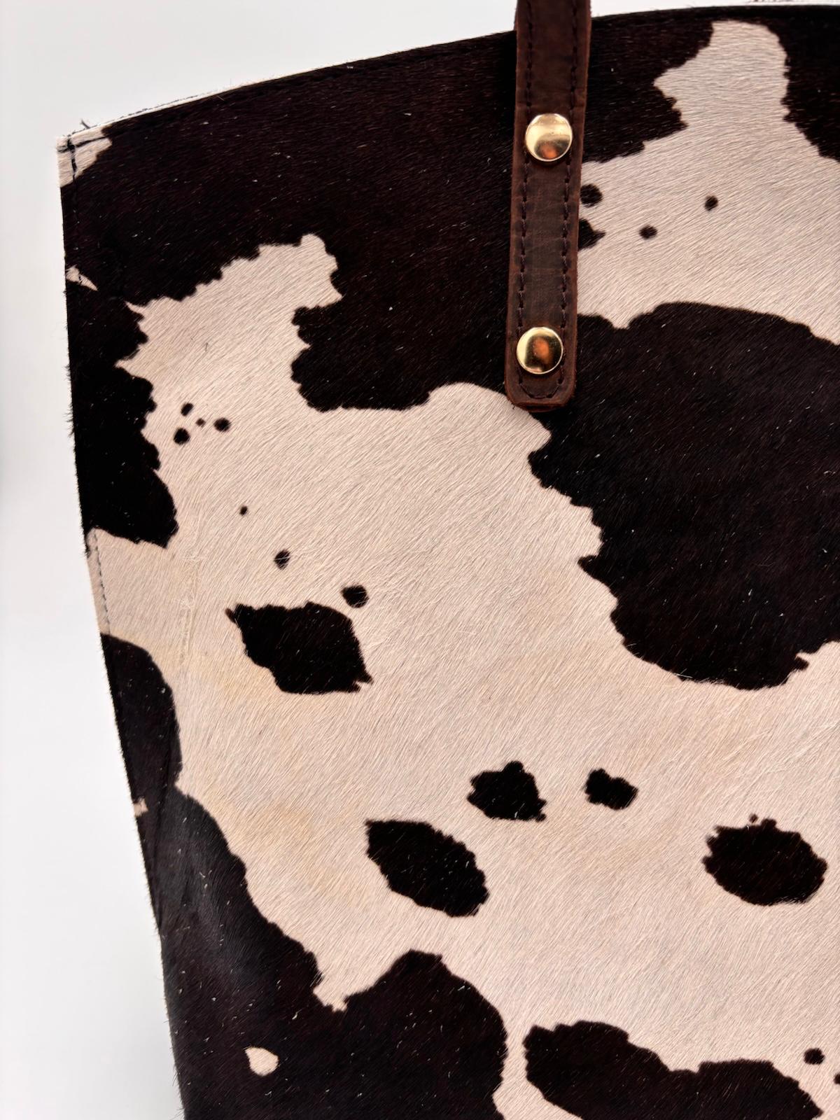 Mala Animal Print Couro Castanho