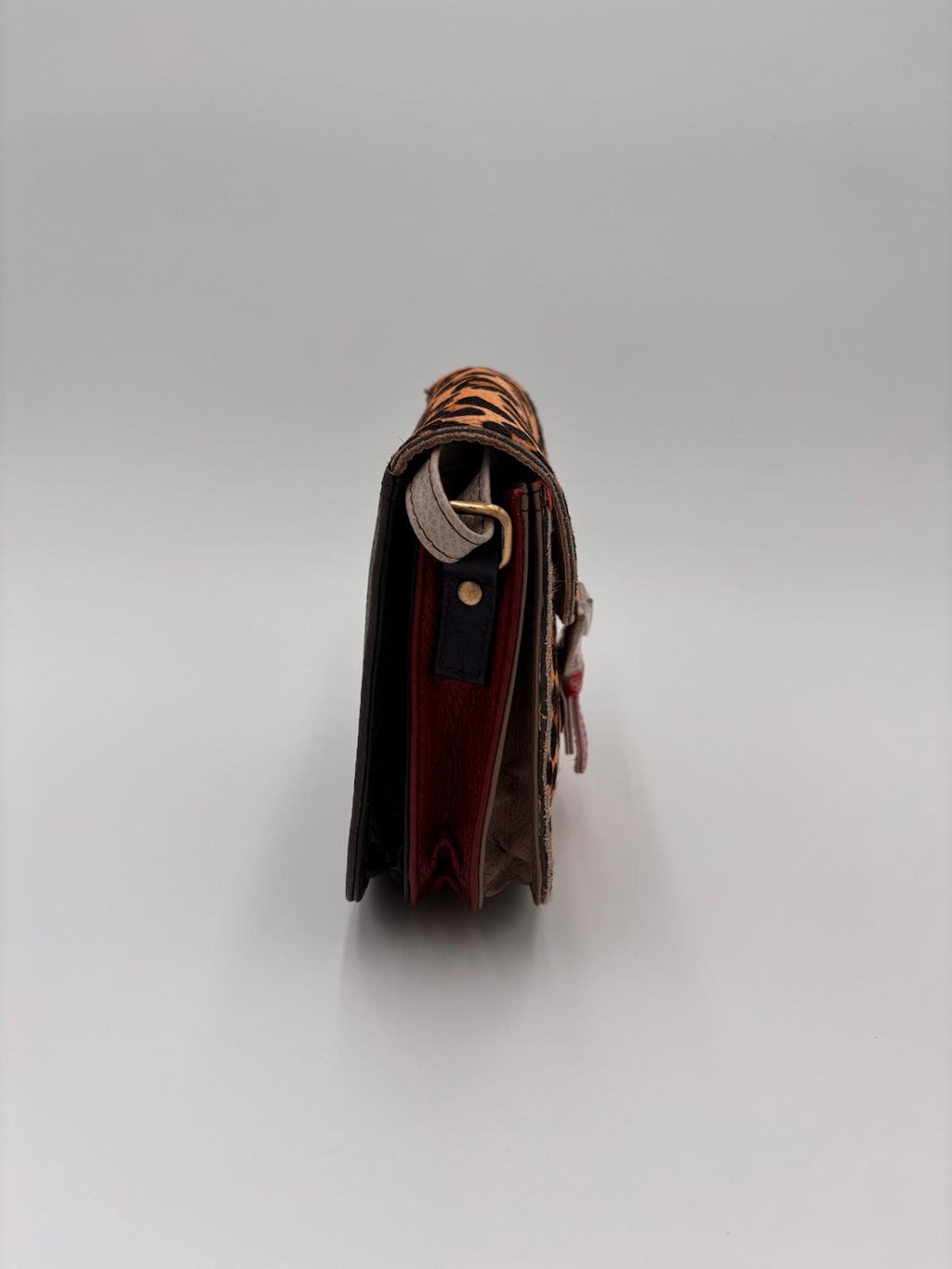 Mala Animal Print Couro Rosa