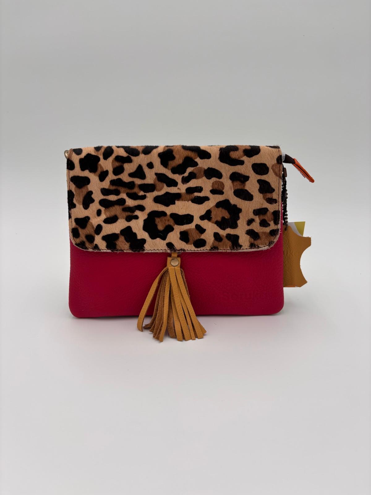 Mala Animal Print Base Vermelho