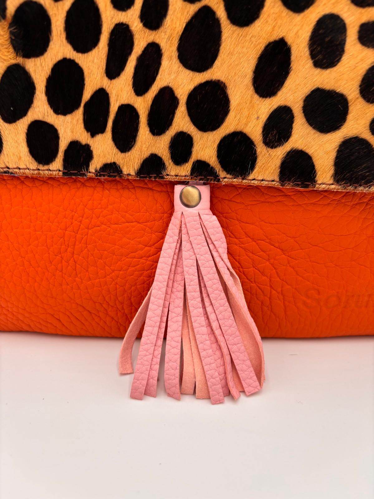 Mala Animal Print Base Laranja