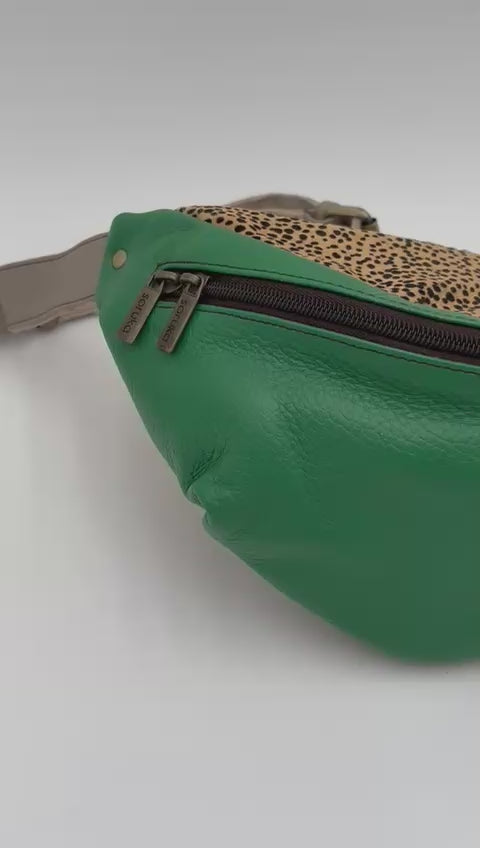 Bolsa de Ombro Animal Print Verde